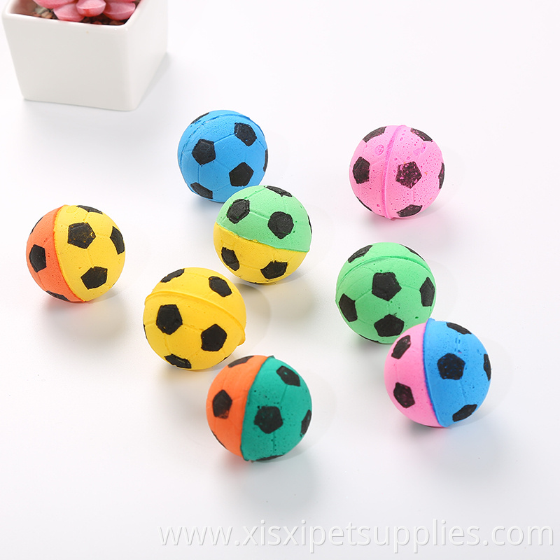 wholesale color assorted Latex football Sponge foam Balls Cats Toys